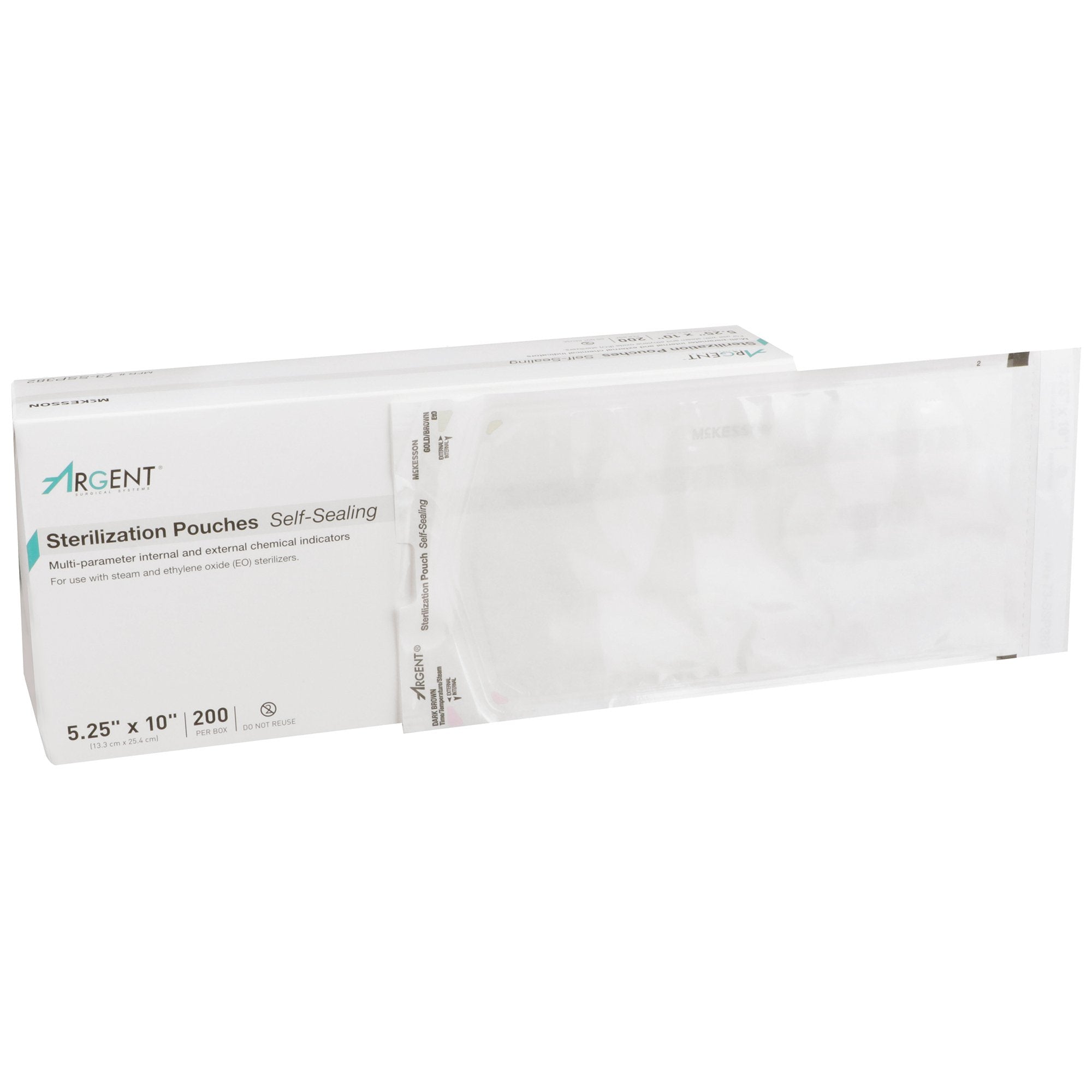 McKesson Argent® Sure-Check® Sterilization Pouch, 5-1/4 x 10 Inch 73-SSP382