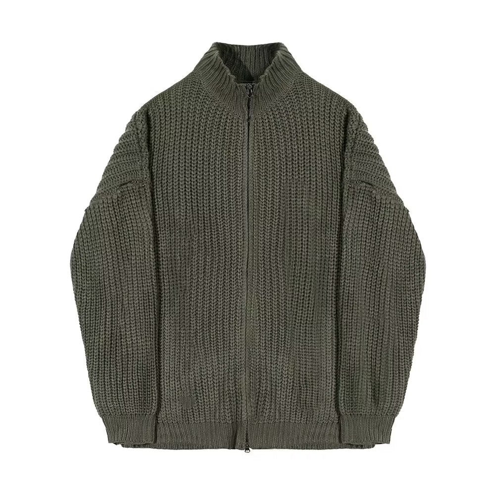 Half Turtleneck Men's Spring And Autumn All-matching Lazy Style Solid Color Sweater Coat