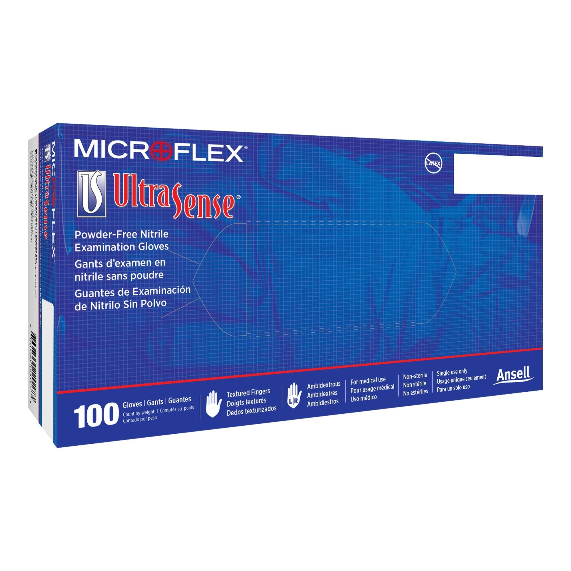 Ultrasense® Nitrile Exam Glove, Small, Blue US-220-S