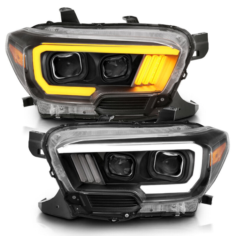 Anzo Toyota Tacoma '16-18 Projector Plank Style Switchback H.L Black Amber
