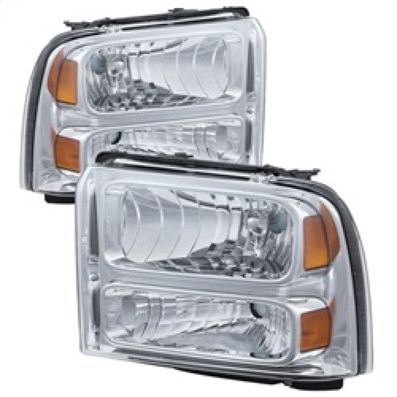 SPYDER Xtune Ford F250/350/450 Super Duty 05-07 Crystal Headlights Chrome HD-JH-FS05-AM-C 9026560