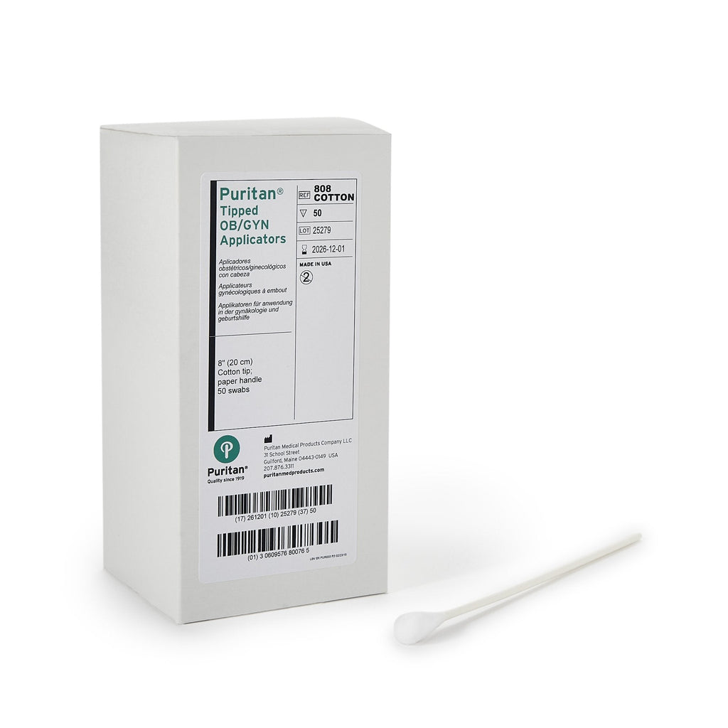Puritan® OB/GYN Swabstick, 8-Inch Length 808 COTTON