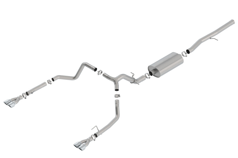 Borla 19 Chevrolet Silverado/GMC Sierra 1500 6.2L SS Touring Catback Exhaust - Square Chrome Tips 140782