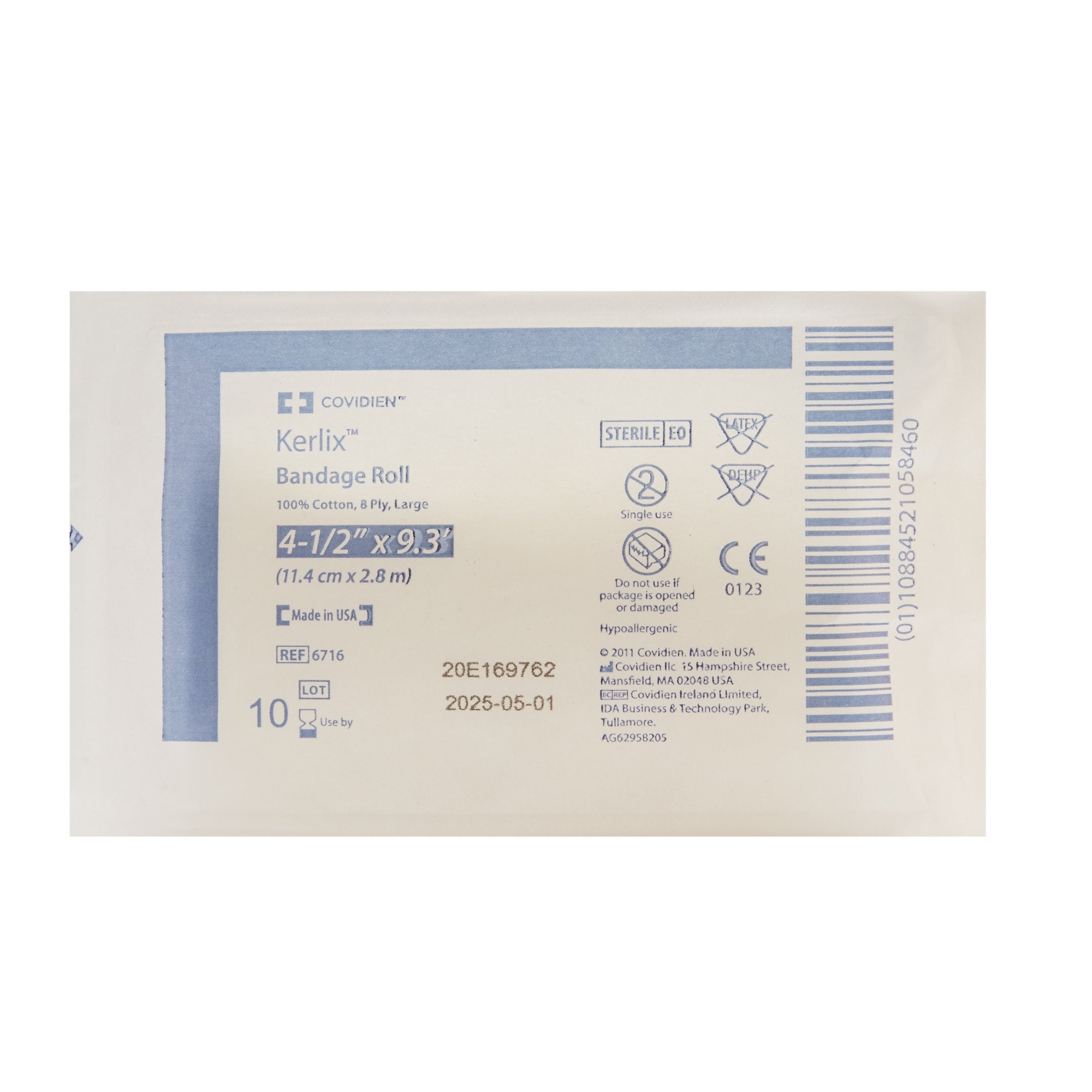 Kerlix™ Sterile Fluff Bandage Roll, 4-1/2 Inch x 3-1/10 Yard, 8-Ply 6716