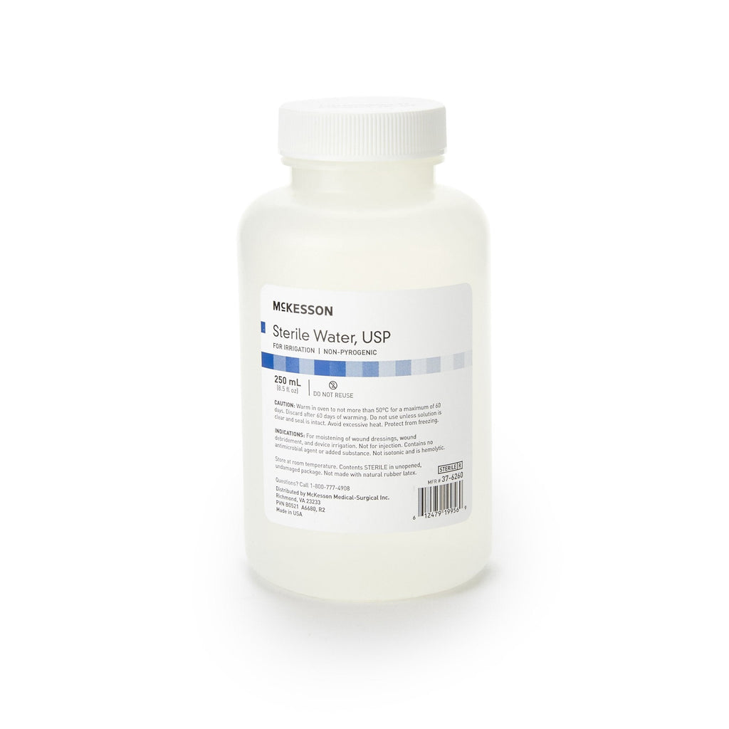 McKesson Sterile Water Irrigation Solution, 250 mL Bottle 37-6260
