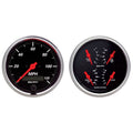 AutoMeter Gauge Kit 2 Pc. Quad & Speedometer 3-3/8in. Designer Black 1408