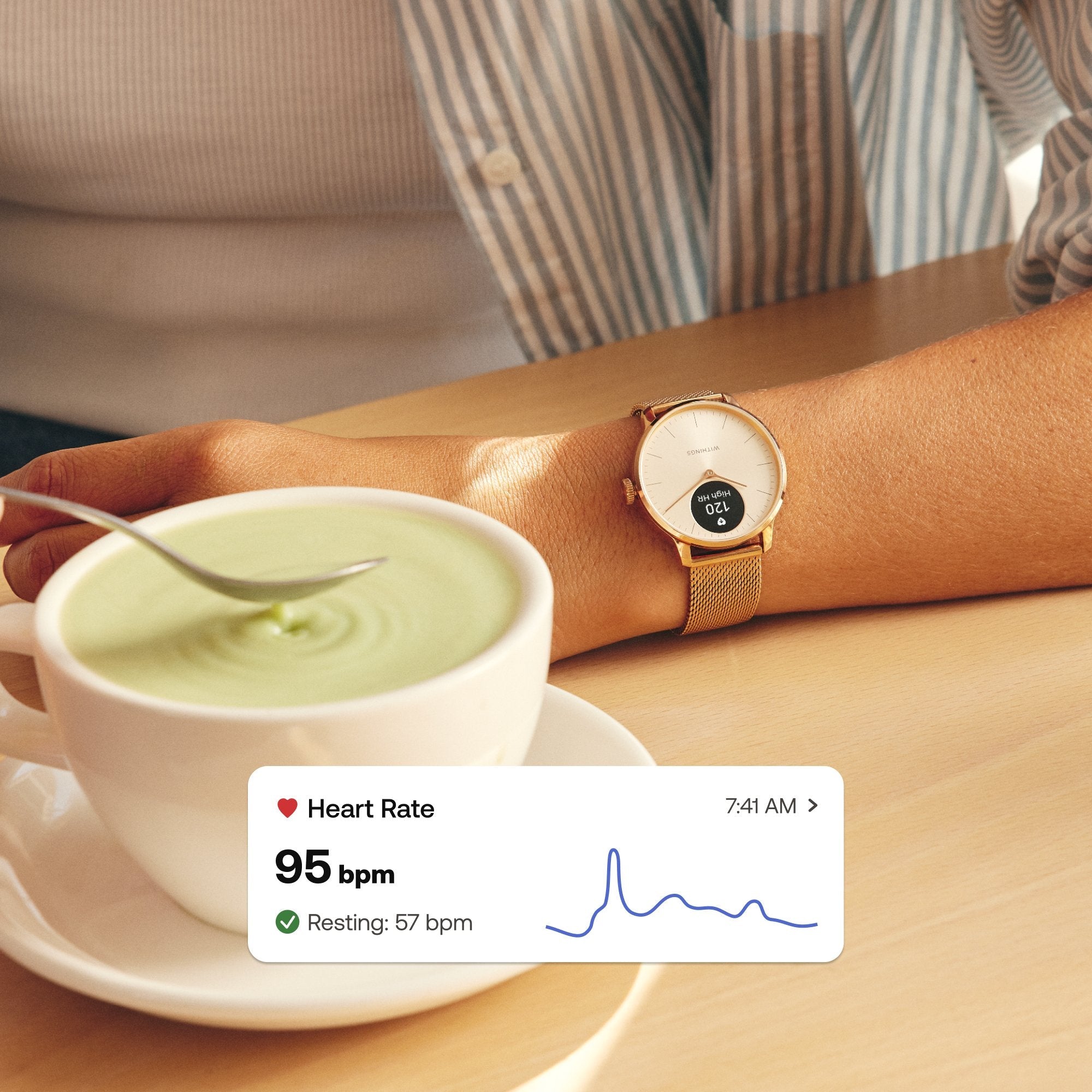 Withings ScanWatch Light Smart Watch, 37mm, Sand HWA11-MODEL 1-ALL-INT