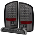 SPYDER Xtune Dodge Ram 02-06 1500 LED Tail Light w/ LED 3rd Brake Lamps- Smoked ALT-JH-DR02-LED-SET-SM 9032783