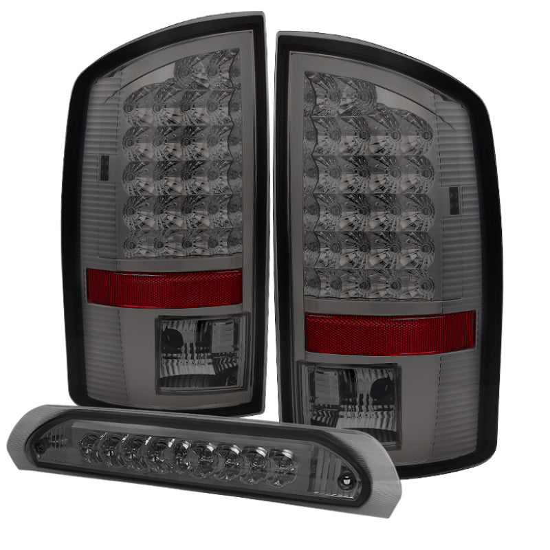 SPYDER Xtune Dodge Ram 02-06 1500 LED Tail Light w/ LED 3rd Brake Lamps- Smoked ALT-JH-DR02-LED-SET-SM 9032783