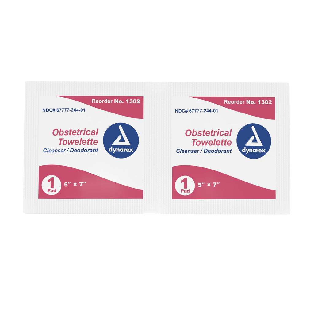 dynarex® Scented Obstetrical Towelettes, Individual Packets 1302