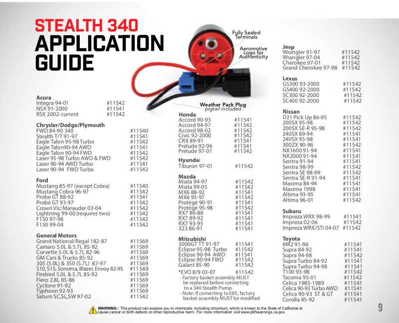 Aeromotive 340 Fuel Pump Offset Inlet