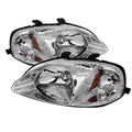 SPYDER Xtune Honda Civic 99-00 Amber Crystal Headlights Chrome HD-JH-HC99-AM-C 5070302