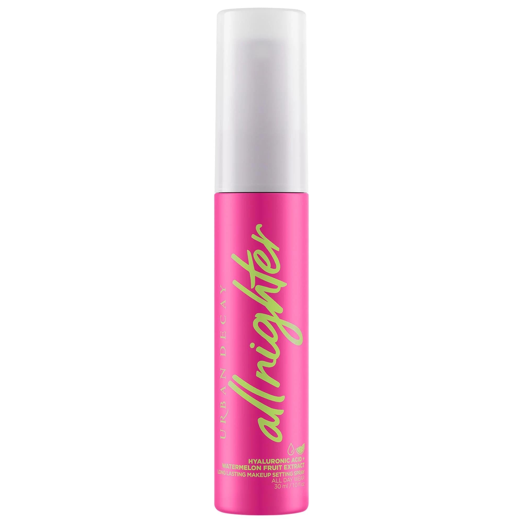 Mini All Nighter - Hydrating Hyaluronic Acid Dewy Setting Spray, Waterproof Makeup Setting Spray for Long-Lasting, Dewy Finish - Vegan Cruelty-Free Beauty