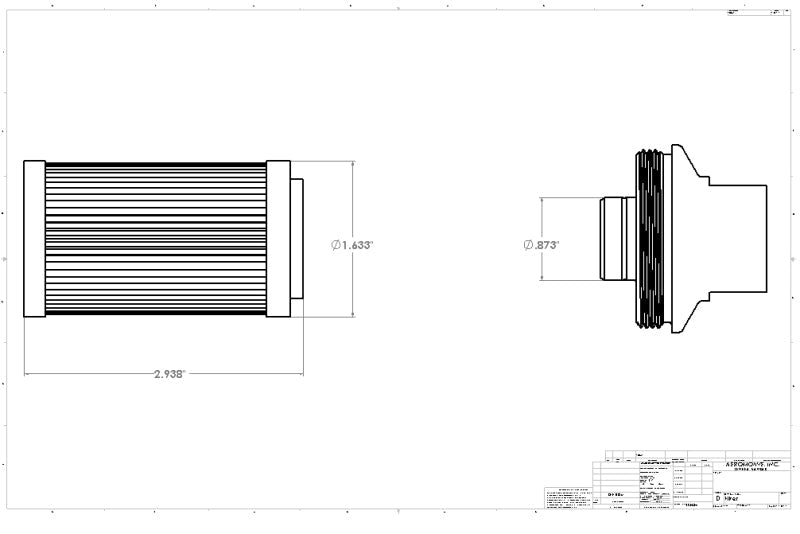 Aeromotive Cellulose 10 Micron Filter Micronale AN-06