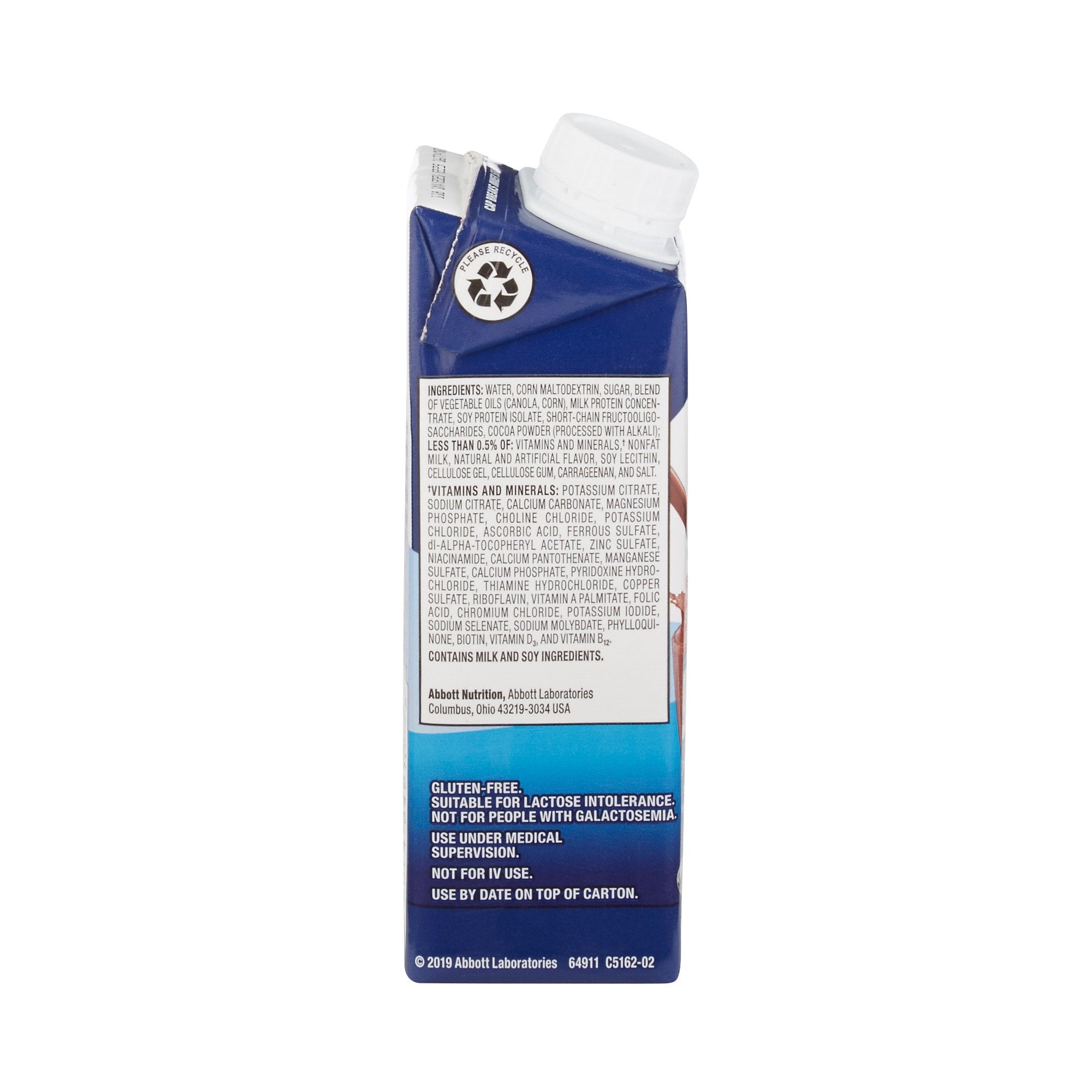 Ensure® Plus Therapeutic Nutrition, Chocolate, 8-ounce carton 64911