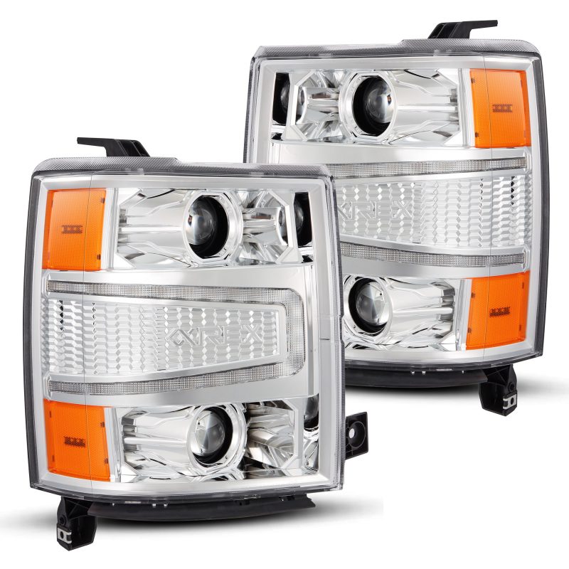 AlphaRex 14-15 Chevy 1500 PRO-Series Projector Headlights Chrome w/Sequential Signal &  DRL 880246 *Discontinued
