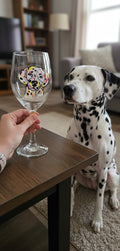 Wine Glass - Dalmatian Stemmed - 13oz