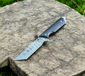 Damascus Steel Tactical Tanto Knife – Full Tang Hunting & Survival Blade with G10 Handle - PhishStones Products