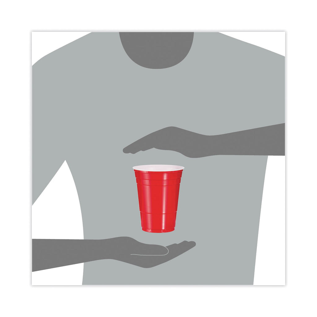 Dart Solo Plastic Party Cold Cups, 16 oz, Red, 50/Pack - PhishStones Products