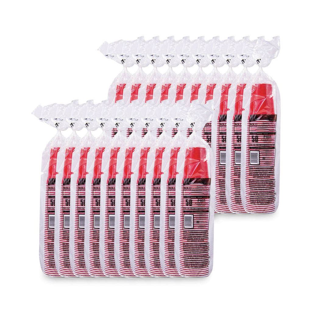 Dart Solo Plastic Party Cold Cups, 16 oz, Red, 50/Pack - PhishStones Products