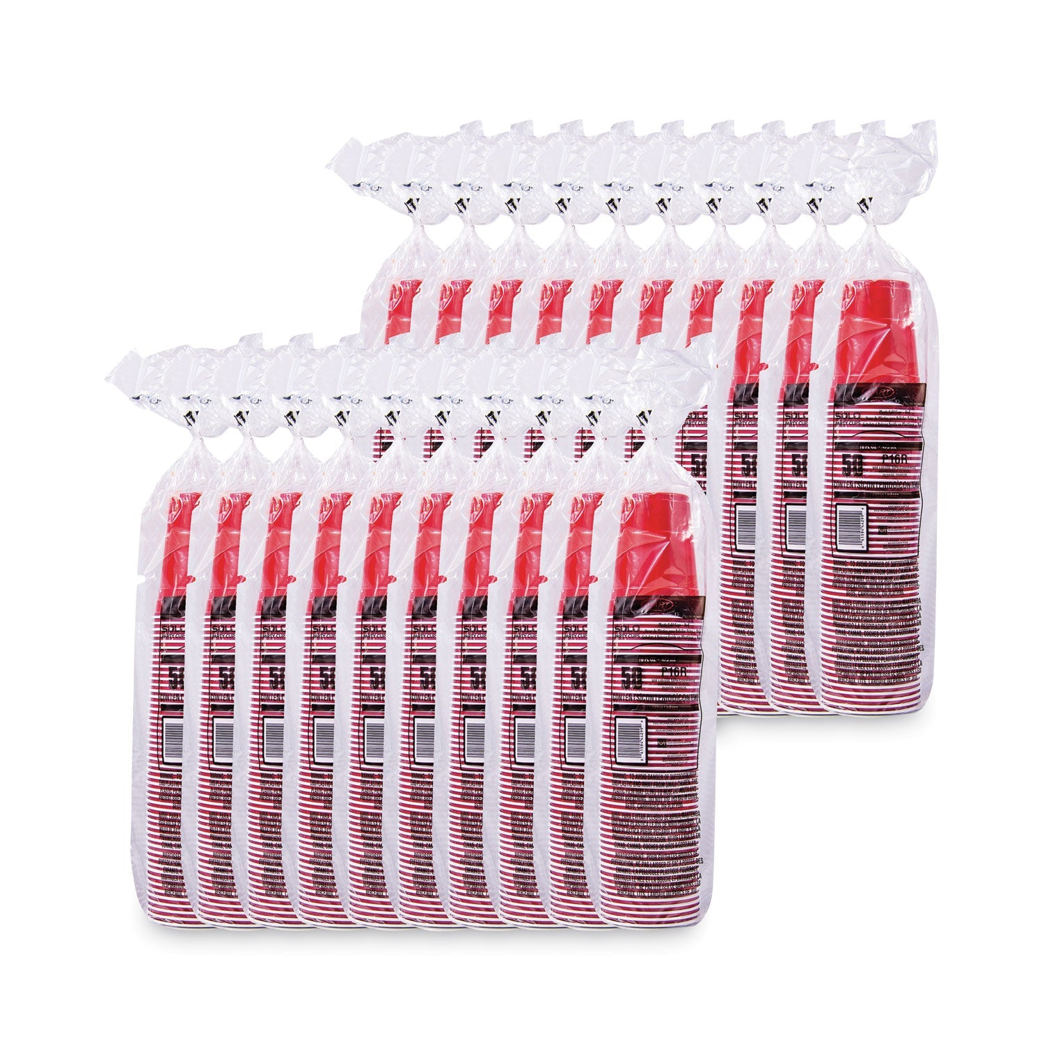 Dart Solo Plastic Party Cold Cups, 16 oz, Red, 50/Pack - PhishStones Products