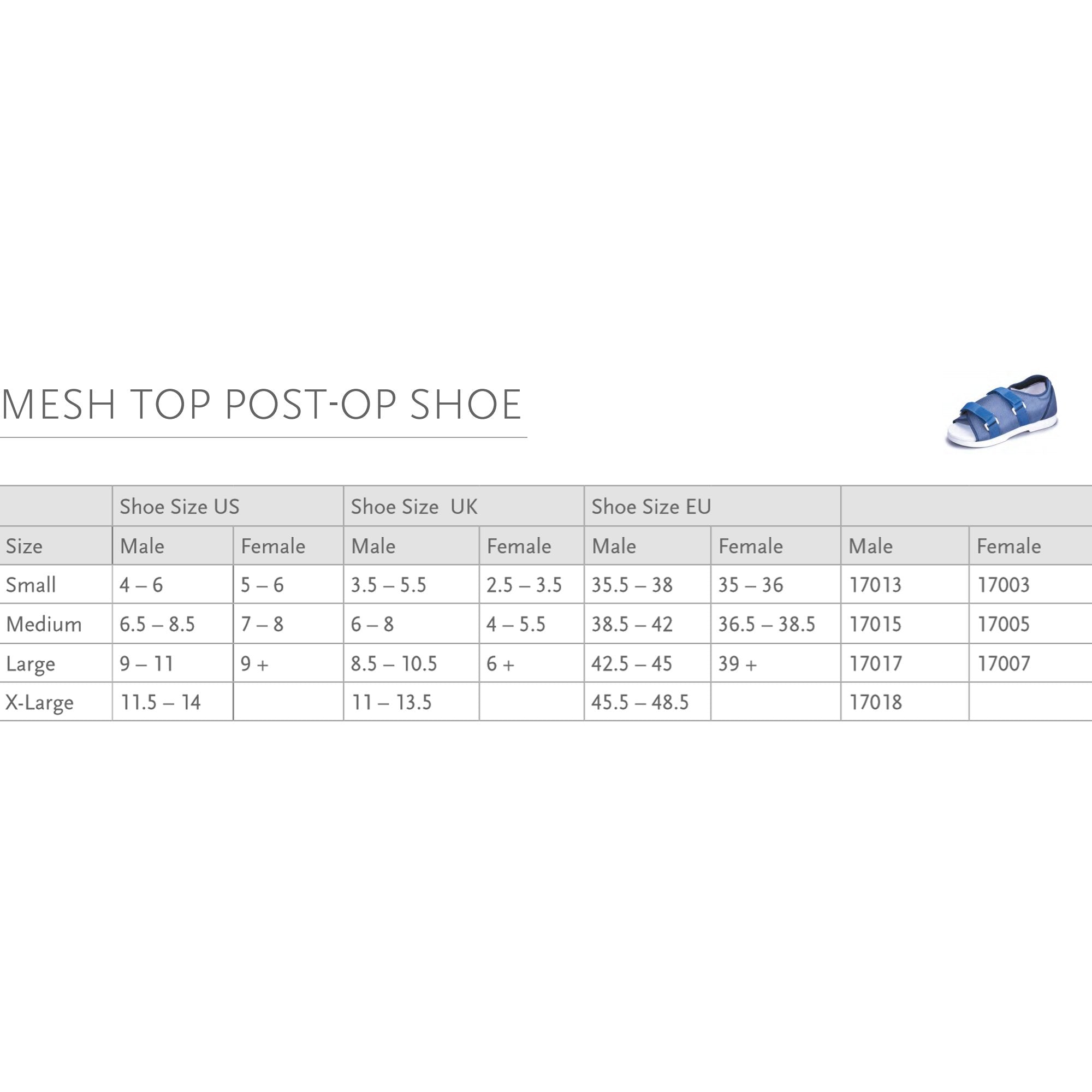 Össur® Women's Mesh Top Post-Op Shoe, Medium 17005