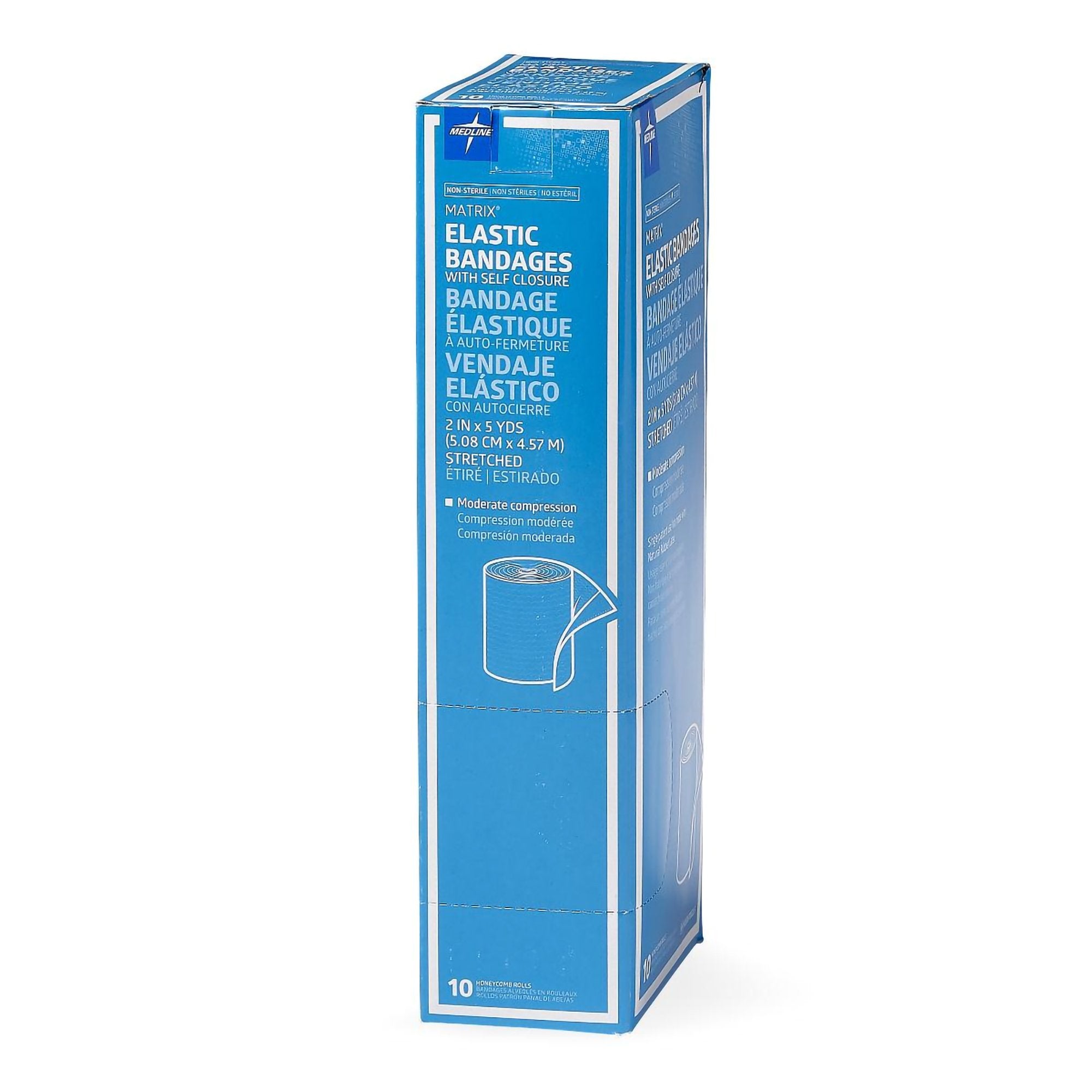 Matrix Double Hook and Loop Closure Elastic Bandage, 2 Inch x 5 Yard MDS087002LF
