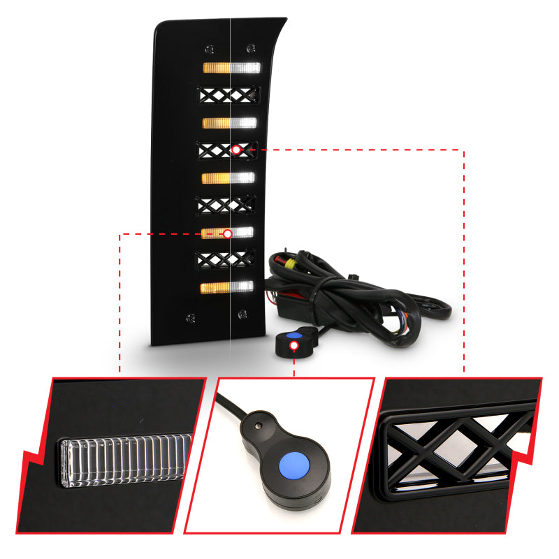 ANZO 22-24 Toyota Tundra (w/Factory LED Refl. & OE Bumper) Z-Series Full LED DRL Vent Lights - Pair 511089X