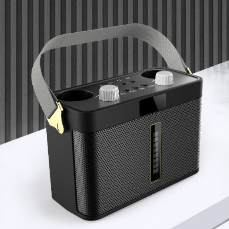 Outdoor Bluetooth Speaker Karaoke Double Microphone Classroom Teaching Meeting Party