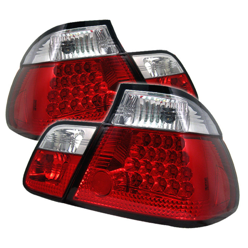 SPYDER BMW E46 3-Series 99-01 4Dr LED Tail Lights Red Clear ALT-YD-BE4699-4D-LED-RC 5000750