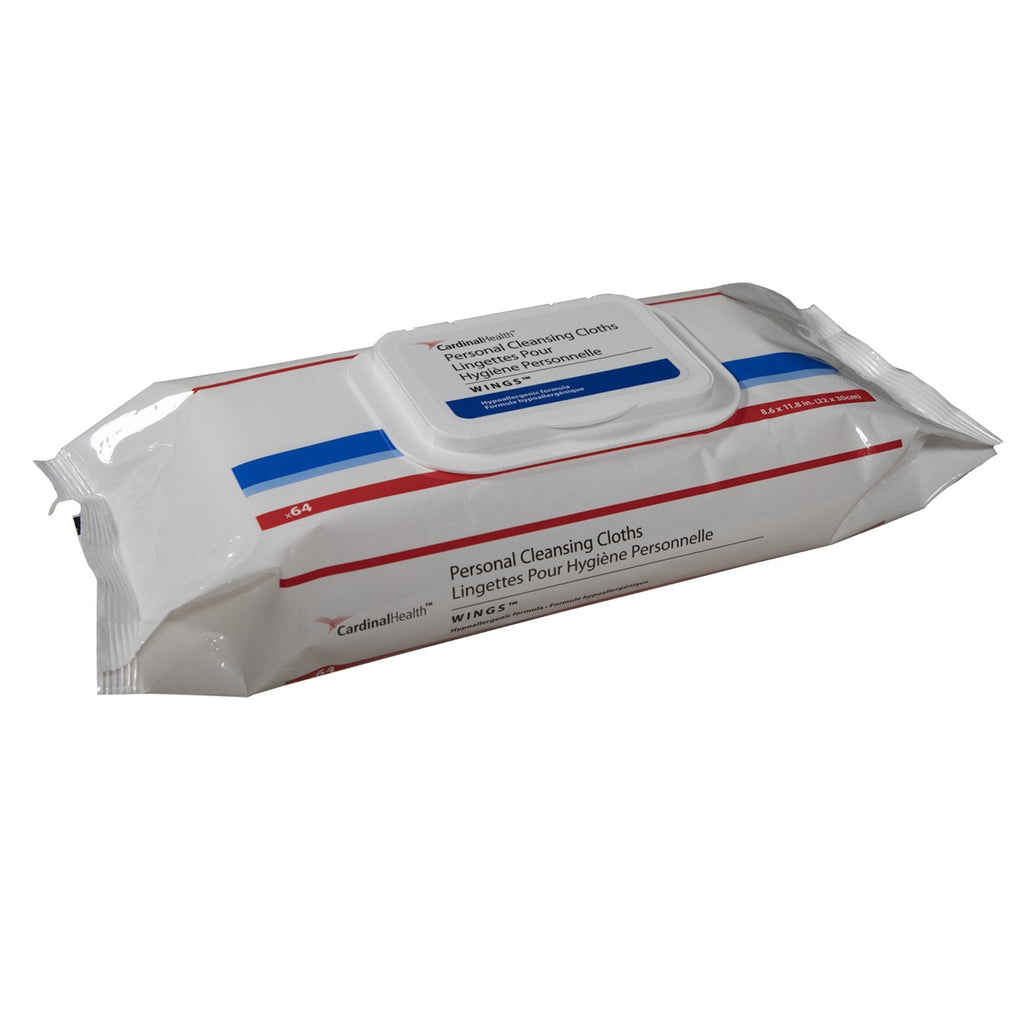 Cardinal Health™ Wings™ Personal Cleansing Cloths, Soft Pack, 64 ct. 5299S