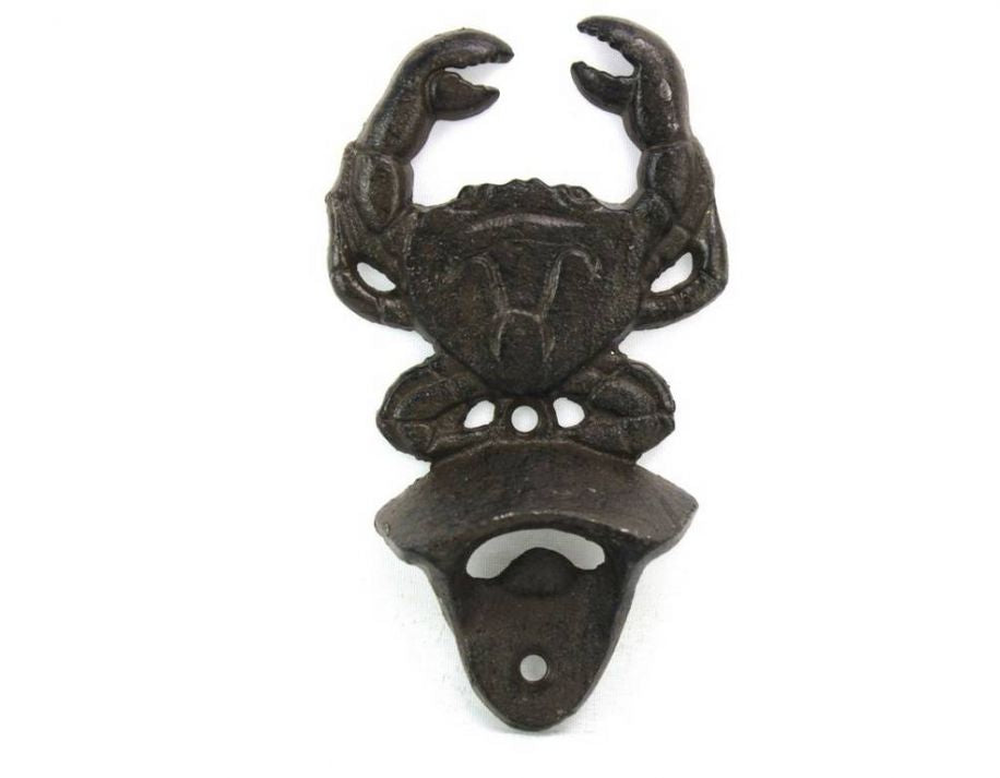 Cast Iron Wall Mounted Crab Bottle Opener 6""