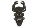 Cast Iron Wall Mounted Crab Bottle Opener 6""