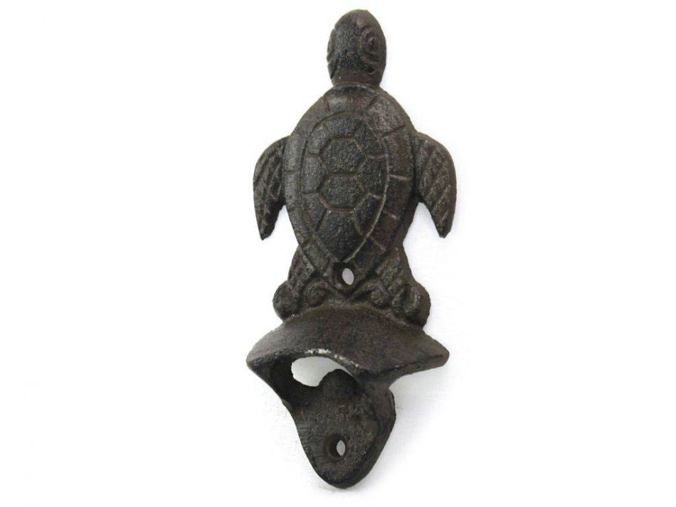 Cast Iron Wall Mounted Sea Turtle Bottle Opener 6""