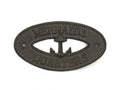 Cast Iron Mermaids Quarters with Anchor Sign 8""