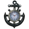 Ship Wheel and Anchor Wall Clock 15""