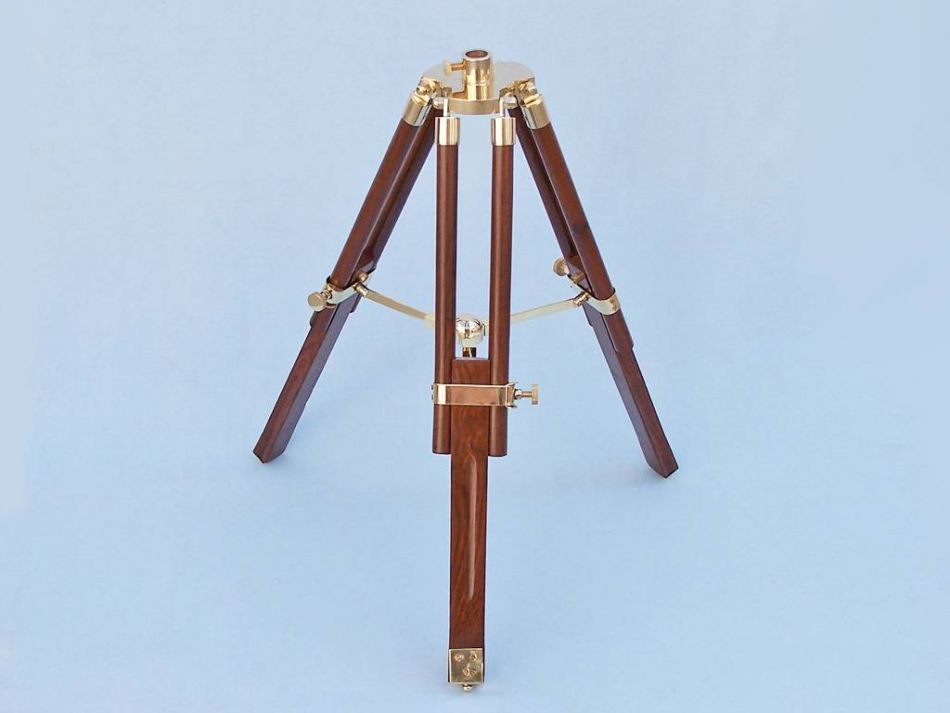 Decorative Wooden Brass Compass Table 23""