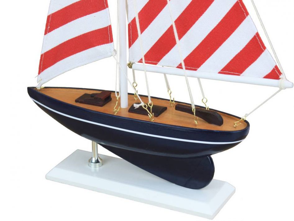 Wooden Nautical Delight Model Sailboat 17""