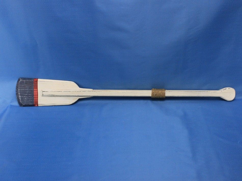 Wooden Winthrop Decorative Squared Rowing Boat Oar w/ Hooks 36""
