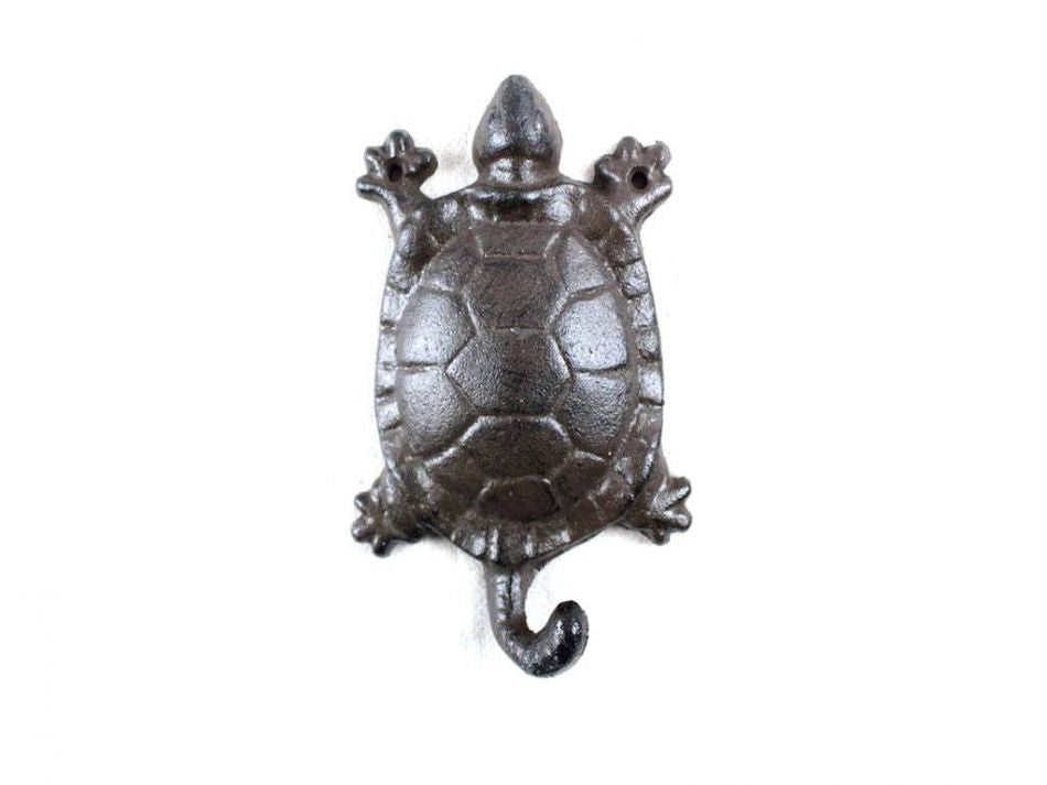 Cast Iron Turtle Key Hook 6""