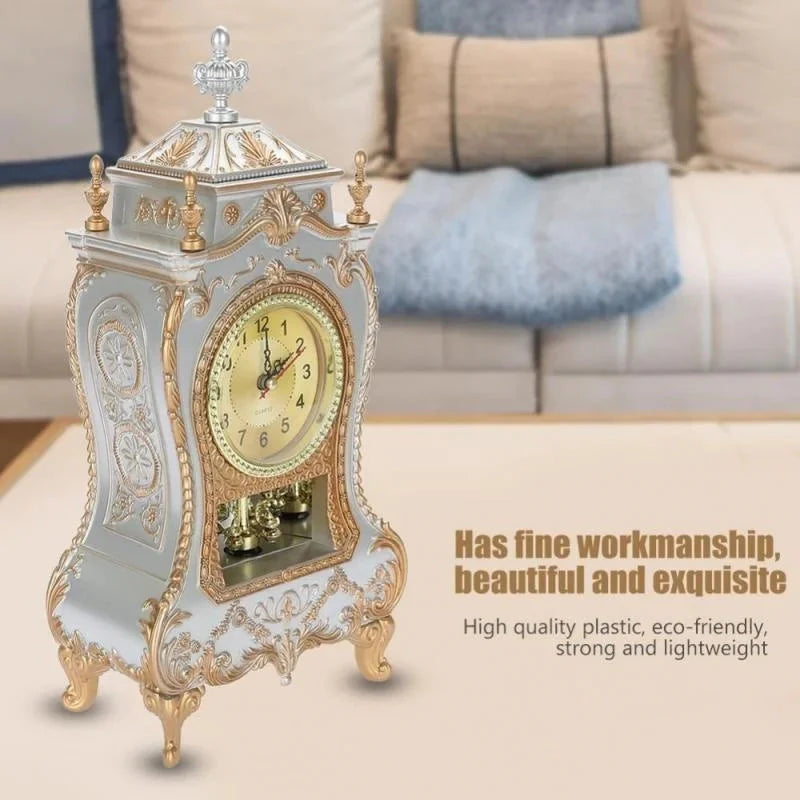 Desk Alarm Clock Vintage Clock Classical Royalty Sitting Room Desk Imperial Furnishing Creative Sit Pendulum Clock - PhishStones Products