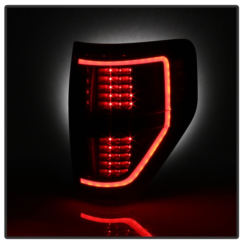 SPYDER xTune 09-14 Ford F-150 Light Bar LED Tail Lights - Black (ALT-JH-FF15009-LBLED-BK) 9042188