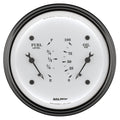 AutoMeter Gauge Dual Fuel & Oilp 3-3/8in. 0 Ohm(e) to 90 Ohm(f)& 100PSI Elec Old Tyme White 1624