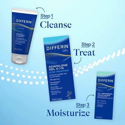Differin Retinoid Acne Treatment; Adapalene Gel 0.1% 45g/1.6oz - Imperfect Box - PhishStones Products
