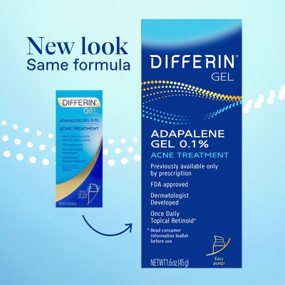 Differin Retinoid Acne Treatment; Adapalene Gel 0.1% 45g/1.6oz - Imperfect Box - PhishStones Products