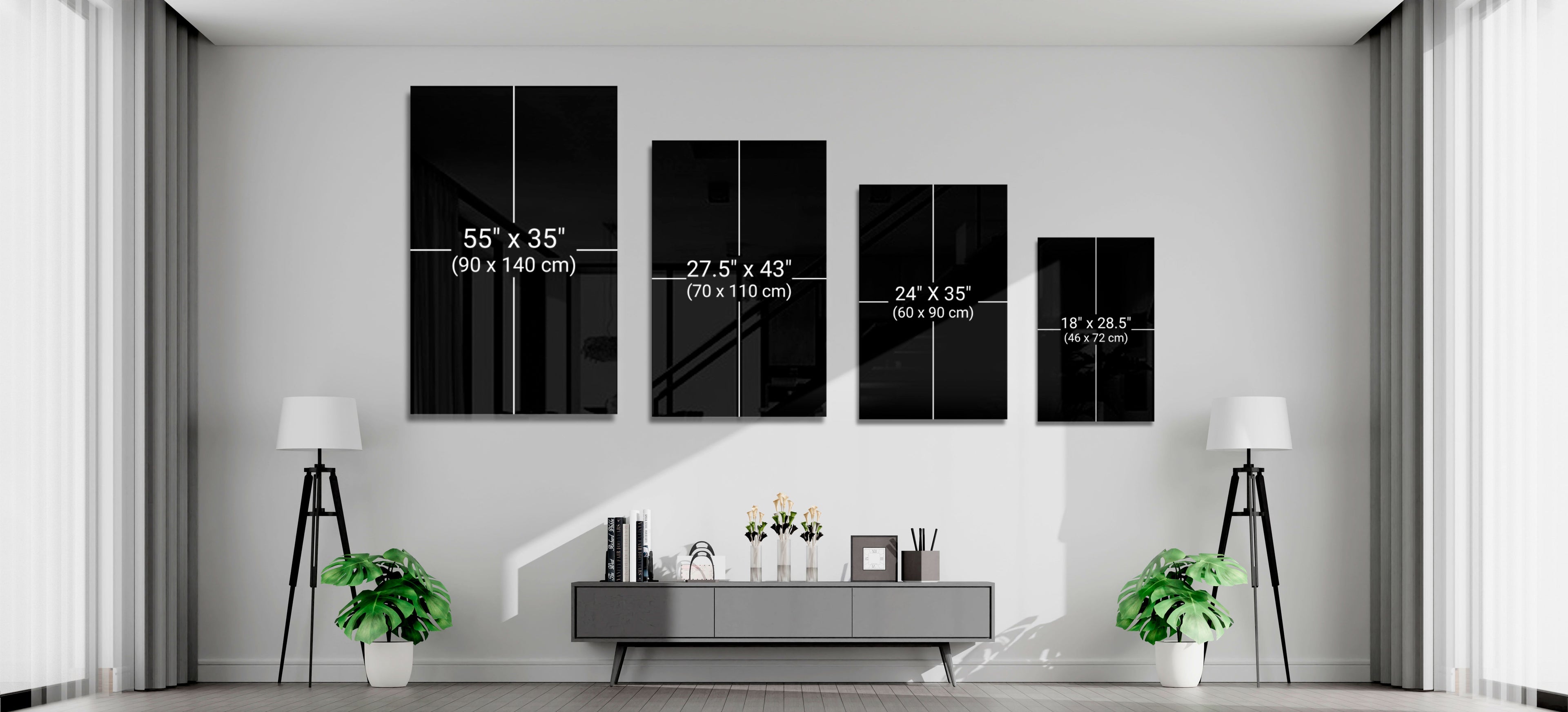 Neon Blue Violet Monstera Glass Wall Art