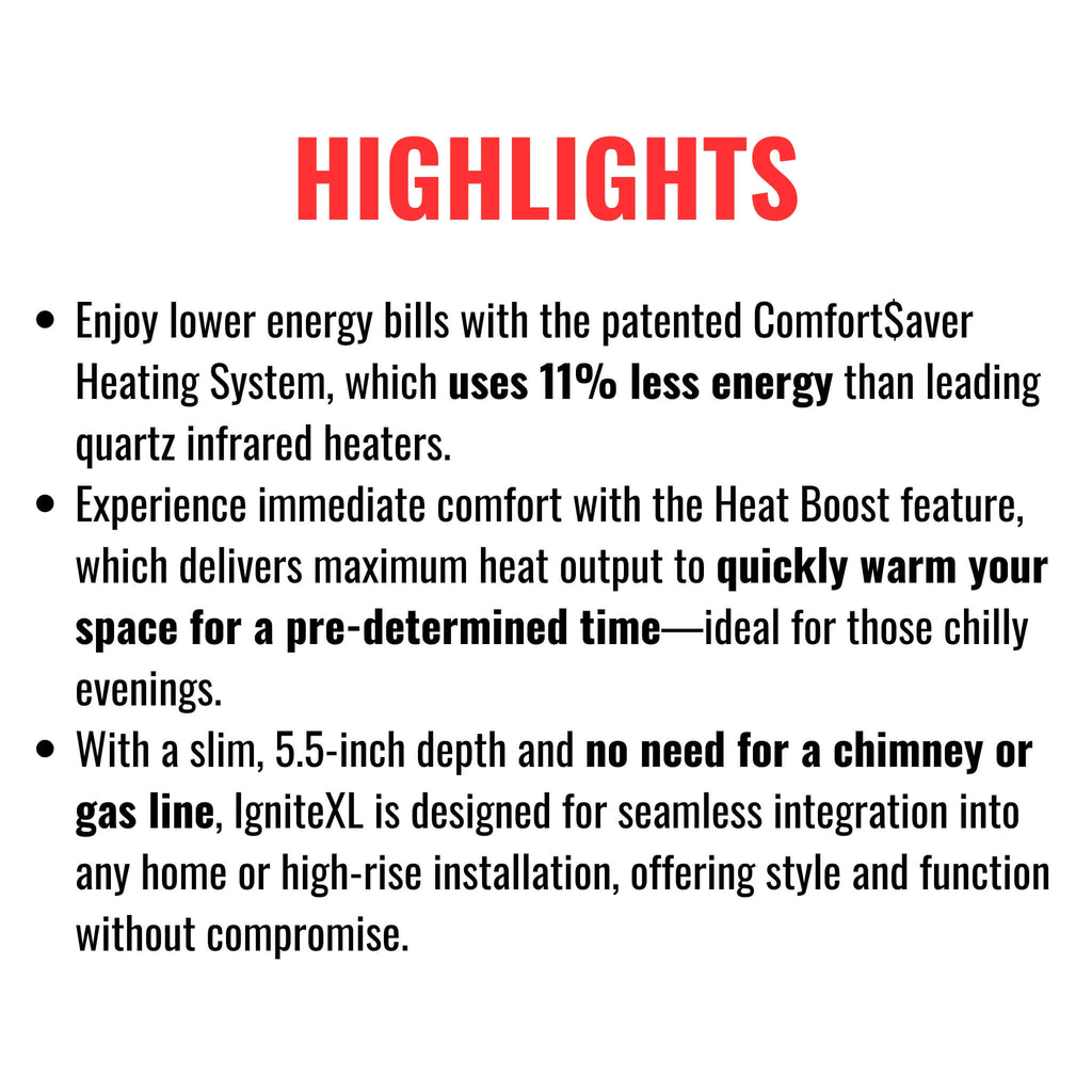 Dimplex IgniteXL 60-Inch Linear Fireplace Electric W/ Heat Boost & Multi Function Remote [XLF60] (SAK78902)