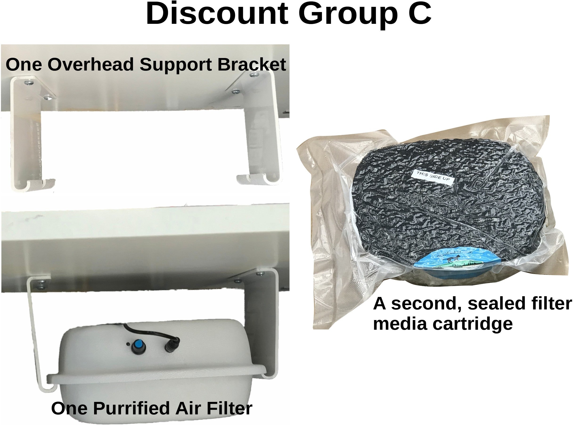 Air Purifier + Overhead Mounting Bracket Bundle