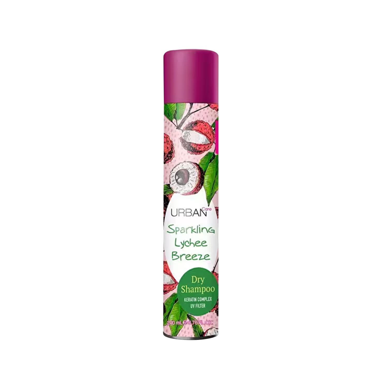 URBAN Care Sparkling Lychee Breeze Dry Shampoo - Refreshing, Convenient Waterless Hair Care