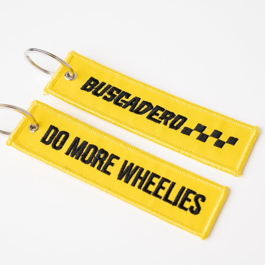 'Do More Wheelies' Keychain